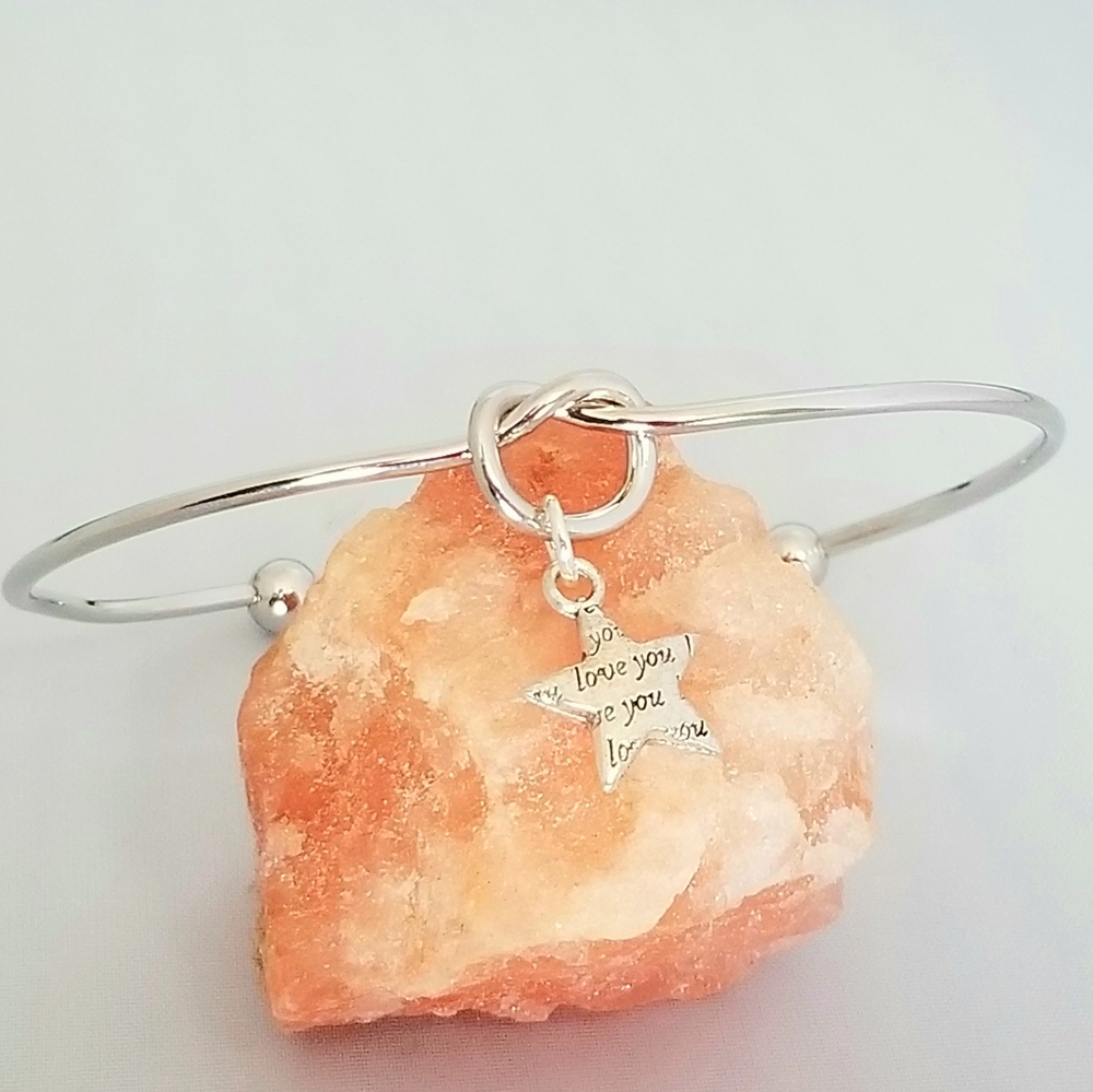 Infinity Knot Bracelet I Love You Star Charm